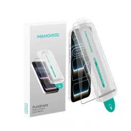 لاصق شاشة مانوفيت بيورشيلد الشفاف لهاتف ايفون 17 برو ماكس Manovate PureShield Clear Screen Protector for iPhone 17 Pro Max