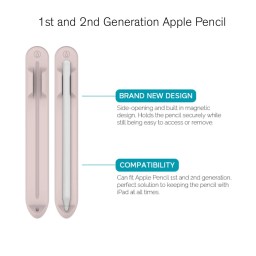 حامل قلم ابل BAYKRON BA-PT112-PNK Silicone Pencil Holder for Apple Pencil 1 & 2 – Pink BAYKRON BA-PT112-PNK Silicone Pencil Holder for Apple Pencil 1 & 2 – Pink