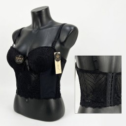 حمالة صدر سفنجة وعظم كيبور طويل دعم كامل Moda Clavel Padded Underwire Longline Bra - Full Support