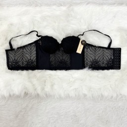 حمالة صدر سفنجة وعظم كيبور طويل دعم كامل Moda Clavel Padded Underwire Longline Bra - Full Support