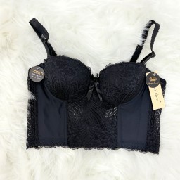 حمالة صدر سفنجة وعظم كيبور طويل دعم كامل Moda Clavel Padded Underwire Longline Bra - Full Support