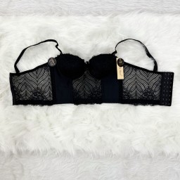 حمالة صدر سفنجة وعظم كيبور طويل دعم كامل Moda Clavel Padded Underwire Longline Bra - Full Support