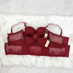 حمالة صدر سفنجة وعظم كيبور طويل دعم كامل Moda Clavel Padded Underwire Longline Bra - Full Support