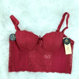 حمالة صدر سفنجة وعظم كيبور طويل دعم كامل Moda Clavel Padded Underwire Longline Bra - Full Support