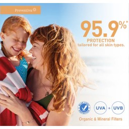 بايونكس برفنتيفا واقي شمس spf50+ مع كريم اساس فاتح 50 مل Bionnex Preventiva Sunscreen Cream SPF+50 Tinted  50ml