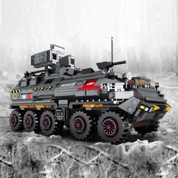 مجسم شاحنة عسكرية من مكعبات البناء – الأرض التائهة Sembo Block The Wandering Earth Military Truck Building Blocks
