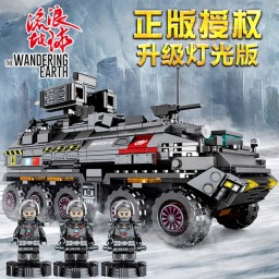 مجسم شاحنة عسكرية من مكعبات البناء – الأرض التائهة Sembo Block The Wandering Earth Military Truck Building Blocks