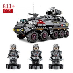 مجسم شاحنة عسكرية من مكعبات البناء – الأرض التائهة Sembo Block The Wandering Earth Military Truck Building Blocks