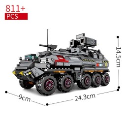 مجسم شاحنة عسكرية من مكعبات البناء – الأرض التائهة Sembo Block The Wandering Earth Military Truck Building Blocks