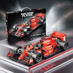 مجسم سيارة فورمولا 1 حمراء من مكعبات البناء Formula 1 Racing Car Building Blocks Red
