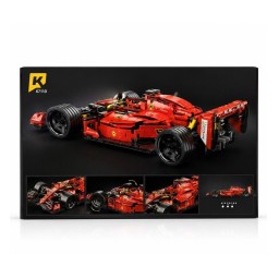 مجسم سيارة فورمولا 1 حمراء من مكعبات البناء Formula 1 Racing Car Building Blocks Red