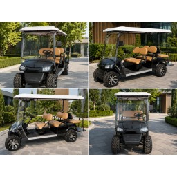 عربة غولف كهربائية حديثة ومرفوعة Lifted Golf Cart