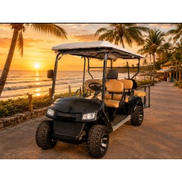 عربة غولف كهربائية حديثة ومرفوعة Lifted Golf Cart