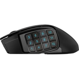 كورسيرScimitar Elite RGB ماوس الألعاب اللاسلكي، 16 زرًا قابلاً للبرمجة، بطارية تدوم حتى 150 ساعة، متوافق مع برنامج iCUE Corsair Scimitar Elite RGB Wireless MMO Gaming Mouse, 16 Programmable Buttons, Up to 150hrs Battery, iCUE Compatible