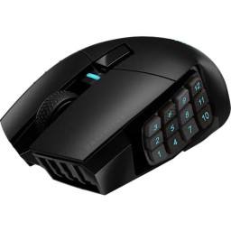 كورسيرScimitar Elite RGB ماوس الألعاب اللاسلكي، 16 زرًا قابلاً للبرمجة، بطارية تدوم حتى 150 ساعة، متوافق مع برنامج iCUE Corsair Scimitar Elite RGB Wireless MMO Gaming Mouse, 16 Programmable Buttons, Up to 150hrs Battery, iCUE Compatible