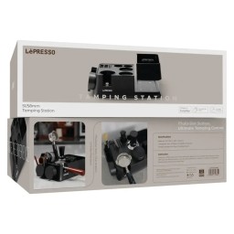 محطة وقاعدة كبس القهوة "ليبريسو" مقاس 51-58 ملم لتنظيم البورتfilter وأدوات البار LePresso 51-58mm Coffee Tamping Station with Premium Silicone Mat & Smart Barista Tool Organizer