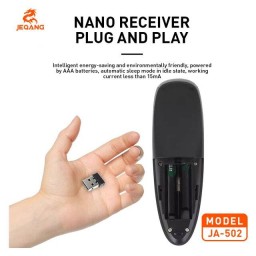 ريموت جيكوانج JA-502 اللاسلكي 2.4G مع الماوس الهوائي Jeqang JA-502 2.4G Flying Mouse Remote Control