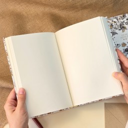 دفتر رسم مقوى بنقوش الزهور والعصافير Hardcover Sketchbook
