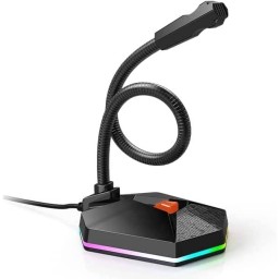 مايكروفون ميتيون  MC13 USB – إضاءة RGB قابل للتعديل Meetion MC13 USB Microphone - RGB - Adjustable