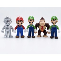 مجموعة مجسمات شخصيات سوبر ماريو بروس (5 قطع) Super Mario Bros Action Figures 5-Piece Toy Set