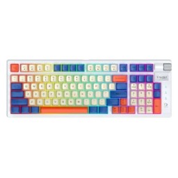 كيبورد ألعاب ميكانيكي تي-وولف  T70 بـ 97 مفتاح ثلاثي الأوضاع – أبيض T-WOLF T70 Mechanical Gaming Keyboard - 97 Keys - Tri Mode - White