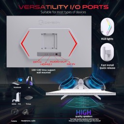 شاشة ألعاب GAMEON GOA27FHD190IPS Artic Pro Series قياس 27 إنج FHD IPS 190Hz GAMEON GOA27FHD190IPS Artic Pro Series 27" FHD IPS Gaming Monitor 190Hz