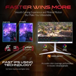 شاشة ألعاب GAMEON GOA27FHD190IPS Artic Pro Series قياس 27 إنج FHD IPS 190Hz GAMEON GOA27FHD190IPS Artic Pro Series 27" FHD IPS Gaming Monitor 190Hz