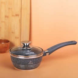 كسرولة ١٦ سم (قدر صلصة) بغطاء زجاجي Sauce Cookware with Glass Cover - 16 cm