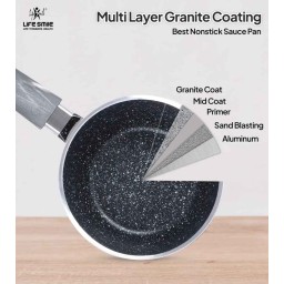 كسرولة ١٦ سم (قدر صلصة) بغطاء زجاجي Sauce Cookware with Glass Cover - 16 cm