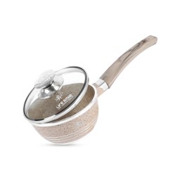 كسرولة ١٦ سم (قدر صلصة) بغطاء زجاجي Sauce Cookware with Glass Cover - 16 cm