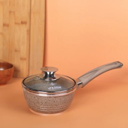كسرولة ١٦ سم (قدر صلصة) بغطاء زجاجي Sauce Cookware with Glass Cover - 16 cm