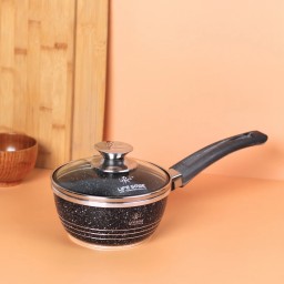 كسرولة ١٦ سم (قدر صلصة) بغطاء زجاجي Sauce Cookware with Glass Cover - 16 cm