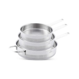 سيت مقلاة ستانلس ستيل من لايف سمايل 18/10 Frying pan set LIFESMILE 18/10