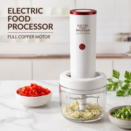 محضرة طعام كهربائية لا سلكية 2x1مع خفاقة 2-in-1 Cordless Electric Food Processor with Whisk