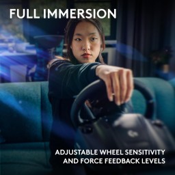 عجلة القيادة ودواسات Logitech G923 للسباق لأجهزة Xbox X|S وXbox One والكمبيوتر الشخصي Logitech G923 Racing Wheel and Pedals for Xbox X|S, Xbox One and PC