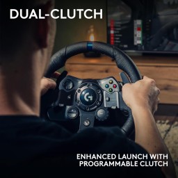 عجلة القيادة ودواسات Logitech G923 للسباق لأجهزة Xbox X|S وXbox One والكمبيوتر الشخصي Logitech G923 Racing Wheel and Pedals for Xbox X|S, Xbox One and PC