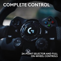 عجلة القيادة ودواسات Logitech G923 للسباق لأجهزة Xbox X|S وXbox One والكمبيوتر الشخصي Logitech G923 Racing Wheel and Pedals for Xbox X|S, Xbox One and PC