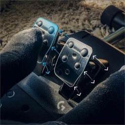 عجلة القيادة ودواسات Logitech G923 للسباق لأجهزة Xbox X|S وXbox One والكمبيوتر الشخصي Logitech G923 Racing Wheel and Pedals for Xbox X|S, Xbox One and PC