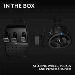 عجلة القيادة ودواسات Logitech G923 للسباق لأجهزة Xbox X|S وXbox One والكمبيوتر الشخصي Logitech G923 Racing Wheel and Pedals for Xbox X|S, Xbox One and PC