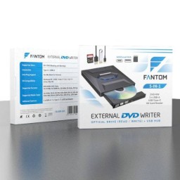 Fantom 5-IN-1 DVD-RW External USB 2.0 (Type-C) Fantom 5-IN-1 DVD-RW External USB 2.0 (Type-C)