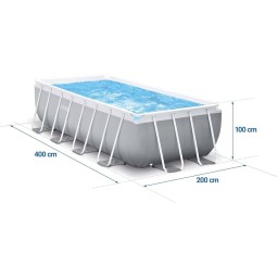 مسبح انتكس رصاصي 400x200x100 intex pool