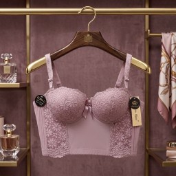 حمالة صدر سفنج وعظم زبده ليكرا طويل دعم كامل Moda Clavel Padded Underwire Lycra Longline Bra - Butter Smooth Back Support