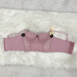 حمالة صدر سفنج وعظم زبده ليكرا طويل دعم كامل Moda Clavel Padded Underwire Lycra Longline Bra - Butter Smooth Back Support