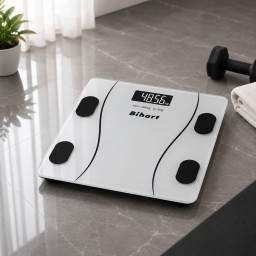 ميزان الكتروني ذكي من بيهارت  لقياس الوزن مع تطبيق موبايل للتتبع Behart Smart Electronic Weight Scale with Mobile Tracking App