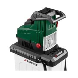 لمفرمة الكهربائية الأسطوانية Parkside2800 B2  مخصصة لفرم وتقطيع أغصان الأشجار ومخلفات الحدائق وتحويلها إلى سماد طبيعي. Parkside