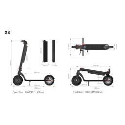 سكوتر كهربائي قابل للطي X8 Folding Electric Scooter