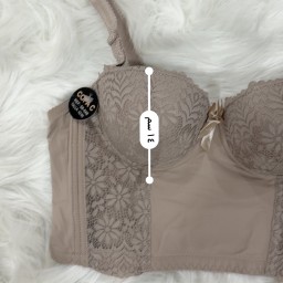 حمالة صدر سفنج وعظم زبدة ليكرا طويل دعم كامل Moda Clavel Padded Underwire Lycra Longline Bra - Butter Smooth Back Support
