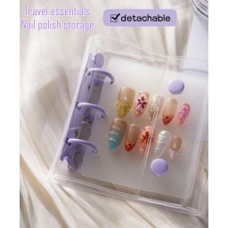 ألبوم منظم ودفتر عرض الأظافر الاصطناعية الاكريليك (حجم 12 سم) Acrylic Nail Display Book Binder for Press-on Nails (12cm)