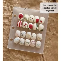 ألبوم منظم ودفتر عرض الأظافر الاصطناعية الاكريليك (حجم 12 سم) Acrylic Nail Display Book Binder for Press-on Nails (12cm)