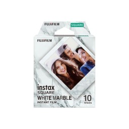 فيلم فوجي فيلم إنستاكس سكوير SQ باللون الأبيض الرخامي - 10 أوراق Fujifilm Instax Square SQ Film White Marble - 10 SHEET